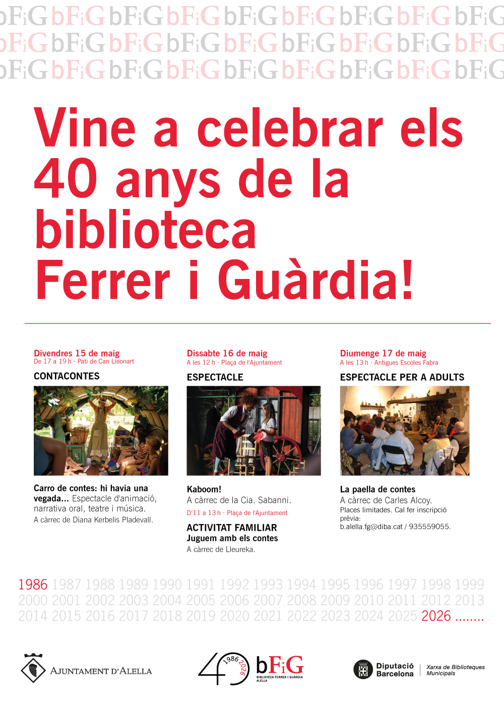 Vine a celebrar els 40 anys de la Biblioteca