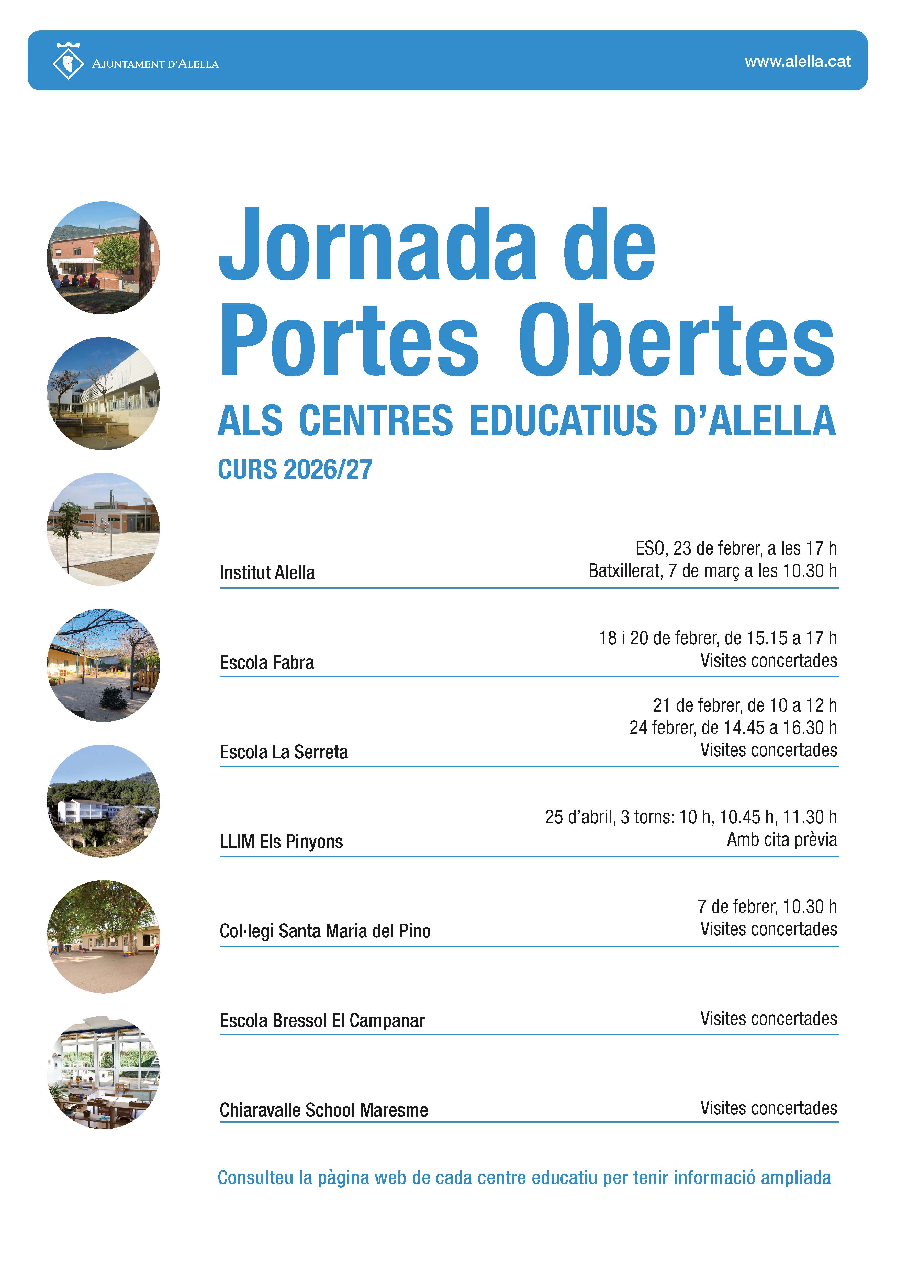 Portes obertes curs 2026-2027