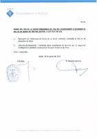 Ordre del dia del Ple municipal del 29 de gener