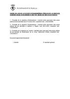 Ordre del dia de la Junta de Govern Local extraordinària i pública