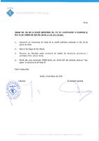 Ordre del dia del Ple municipal de 25 de febrer