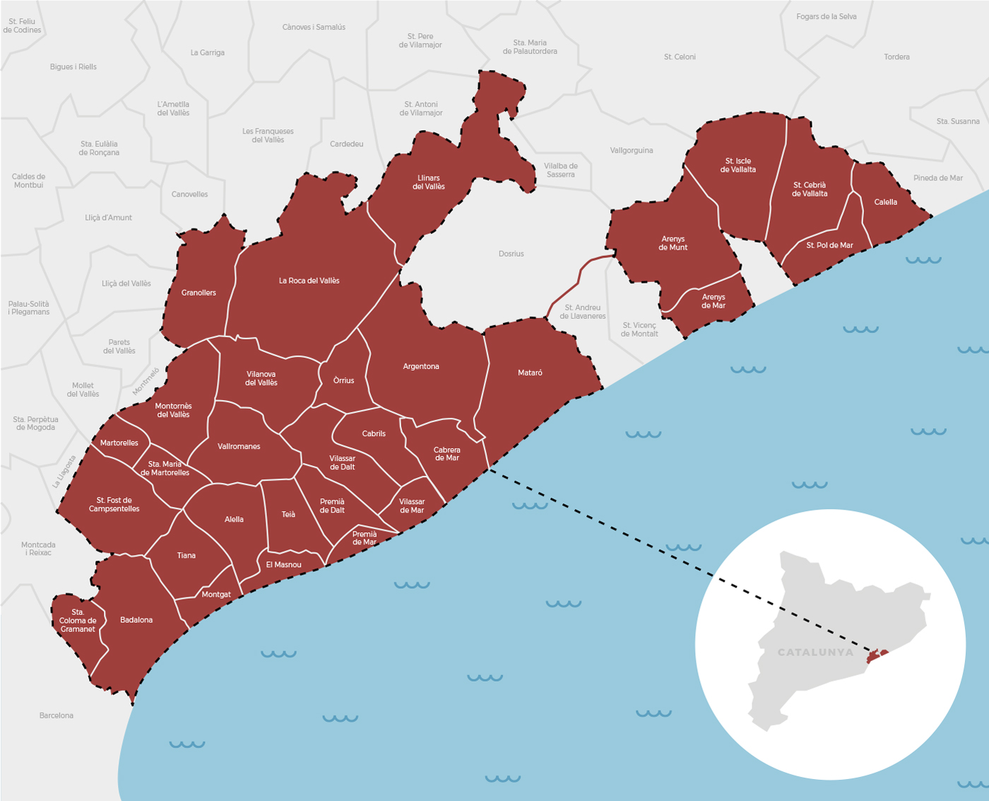 Mapa DO Alella