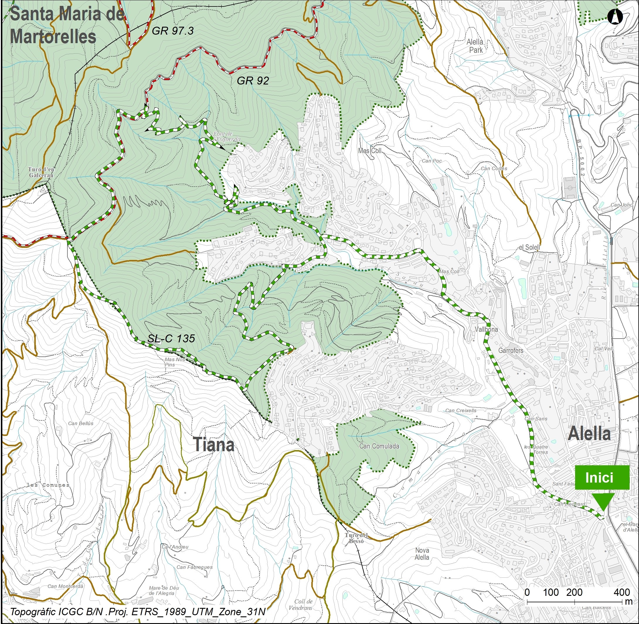 itinerari de les fonts d'Alella